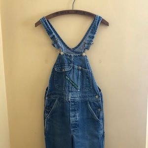 Key Vintage Bibbed Jeans Overalls sz S